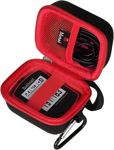 Miniatura 2 de Mchoi Funda GPS de golf adecuada para Bushnell Golf Phantom 2/3, para Swami KISS 2.0 Golf Handheld GPS Rangefinder, rojo, solo funda