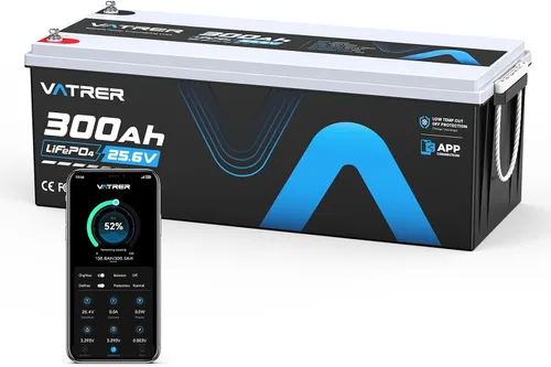 Miniatura 16 de Batería de litio LiFePO4 autocalentable de 12.8 V 300 Ah con monitoreo de aplicación, BMS integrado de 200 A, batería de energía recargable de 3840