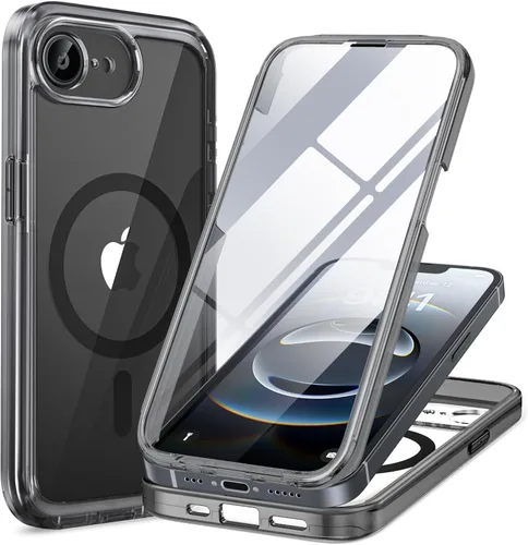 Miniatura 10 de Miracase Funda para iPhone 13 de 6.1 pulgadas, [sin burbujas] funda de teléfono de cuerpo completo con pantalla de vidrio completa integrada, sin