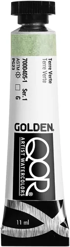 Miniatura 25 de GOLDEN QoR Acuarelas para artistas, Azul cobalto y teja, tubo de 11 ml, pintura profesional de acuarela, semiopaca Verde azulado cobalto