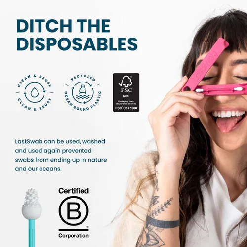 Miniatura 6 de LastSwab® - Hisopos de algodón reutilizables de seguridad para limpieza de oídos de bebé - La alternativa sostenible y sanitaria a los hisopos