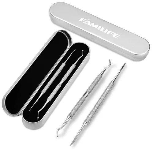 Miniatura 8 de FAMILIFE Lima y Levantador para Uñas Encarnadas, 2 piezas, Herramienta para Uñas Encarnadas de Doble Cara con Estuche de Almacenamiento, Corrector