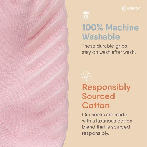 Miniatura 4 de Gripjoy Toddler Socks with Grippers, Non-Slip for Kids, Enhanced Stability, Comfortable Cotton - 4 Pairs