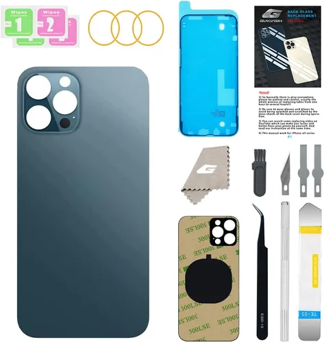 Miniatura 9 de Reemplazo de cristal trasero para iPhone 15Pro Max con herramientas Repir Big Hole OEM Rear Cover Glass Pre-Installed Internal Parts Easier