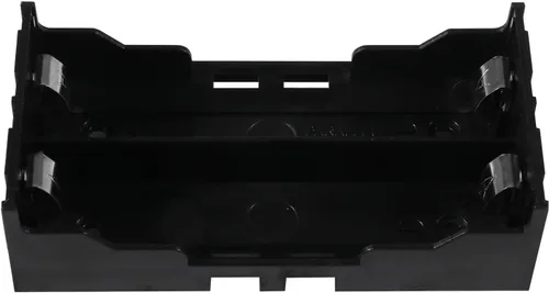 Miniatura 7 de 6 unids 18650 caja de batería titular 2 ranuras x 3.7 V 18650 caja de almacenamiento de batería, en paralelo negro baterías clip caja con pin