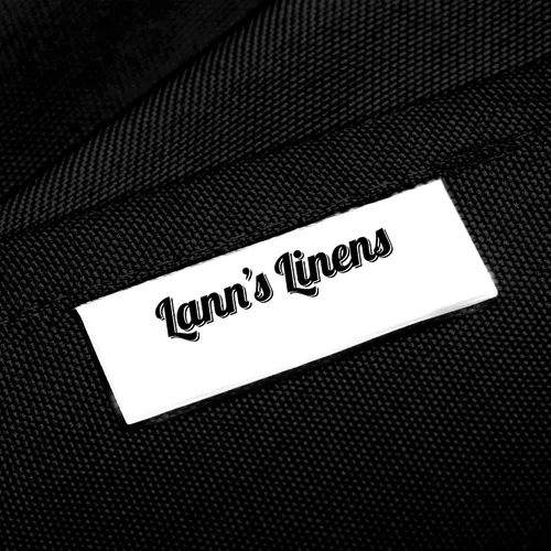 Miniatura 4 de Lann's Linens - 10 manteles ajustables prémium de 6 pies para mesas rectangulares de 72 x 30 pulgadas - Boda/banquete/feria - Fundas de tela de Negro