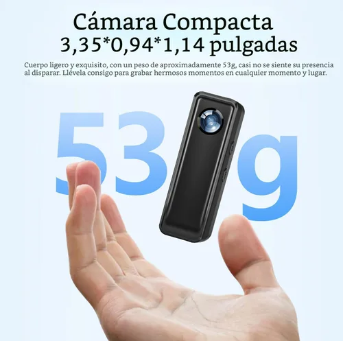 Miniatura 5 de Cámara Corporal de 128 GB, Videocámara de Acción 4K 30FPS, Cámara Deportiva Manos Libres con Clip Trasero Magnético, Mini Cámara Corporal POV que