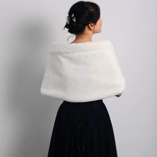 Miniatura 2 de Yikisdy Chal de piel sintética de los años 20 para boda, para cubrir la piel de la novia, para fiestas, suéteres, accesorios para mujeres y niñas