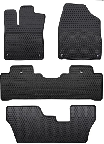 Miniatura 9 de Tapetes de auto a medida para Volkswagen VW Atlas 2018-2025 con asientos de butaca de segunda fila, alfombrillas de goma para auto resistentes, Todo