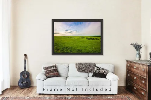 Miniatura 4 de Great Plains Photography Print (Not Framed) Picture of Tallgrass Prairie on Spring Day in the Kansas Flint Hills Prairie Wall Art Nature Decor