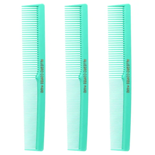 Allegro Combs Peines de corte para peluqueros 420, peine para barba, bigote, para hombres, mujeres, niños pequeños, trenzados, separación del Menta