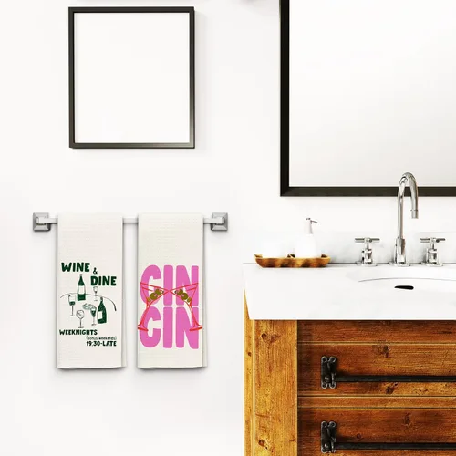 Miniatura 4 de Juego de 2 toallas de cocina italianas, decoración de cocina italiana, toallas de bar para camarero de cocina, paños de cocina retro para toallas