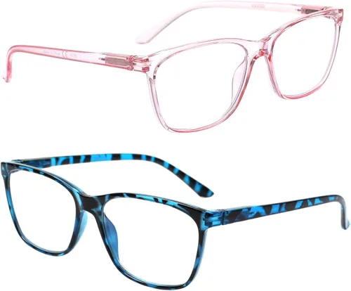 Miniatura 5 de SIGVAN Lentes de lectura para mujer, con bloqueo de luz azul, bisagra de resorte, diseño de moda, lentes con estampado para mujer Mezcla C5