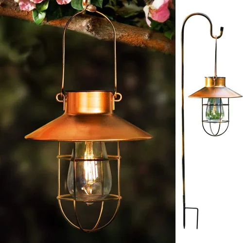 Miniatura 2 de Paquete de 2 ganchos de pastor de 35 pulgadas de alto para jardín al aire libre para colgar luz solar, comederos de pájaros, linternas, tarros