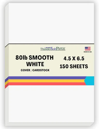 Miniatura 59 de 200 hojas de papel para tarjetas blanco brillante liso de 80#, 10,2 x 22,9 cm (4 x 9 pulgadas) Tamaño de inserción para sobre #10 - 36 kg/libra