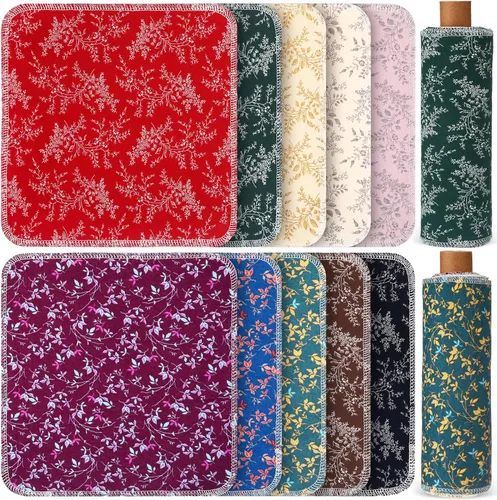Miniatura 10 de Redbaker 50 piezas de toallas de papel reutilizables, paños de algodón reutilizables sin papel, toallas de papel absorbentes lavables para inodoro