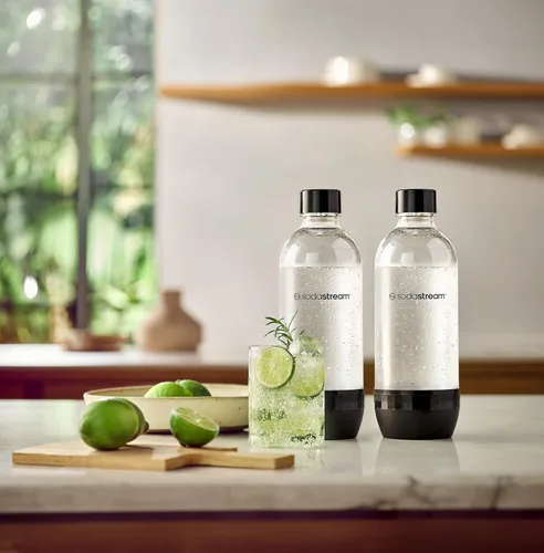 Miniatura 3 de SodaStream 1L Classic DWS Botella para bebidas carbonatadas, color negro (paquete doble), paquete de 2