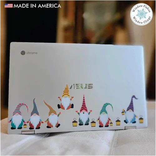 Miniatura 3 de Juego de 12 calcomanías de gnomos para laptop, calcomanías de gnomos para laptop, calcomanías estéticas para computadora portátil, calcomanías