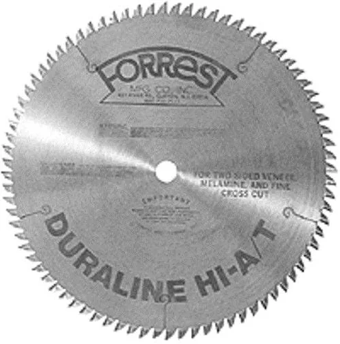 Forrest DH07Q607100 Duraline 7-1/4 pulgadas 60 dientes TCG hoja de sierra de corte de melamina y madera contrachapada con eje de 5/8 pulgadas y