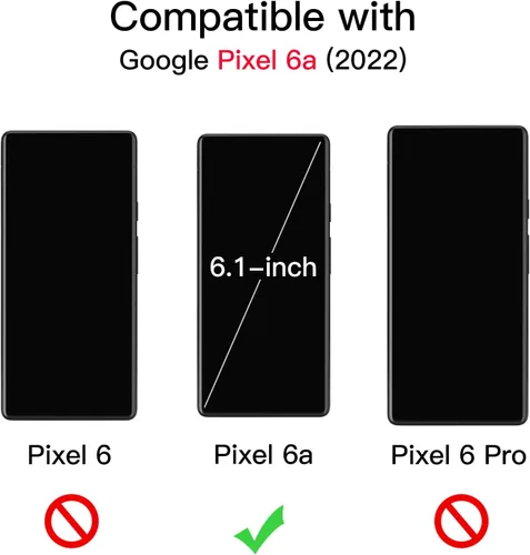 Miniatura 2 de JETech Funda para Google Pixel 6a de 6.1 pulgadas 2022, protección de doble capa a prueba de golpes (negro)
