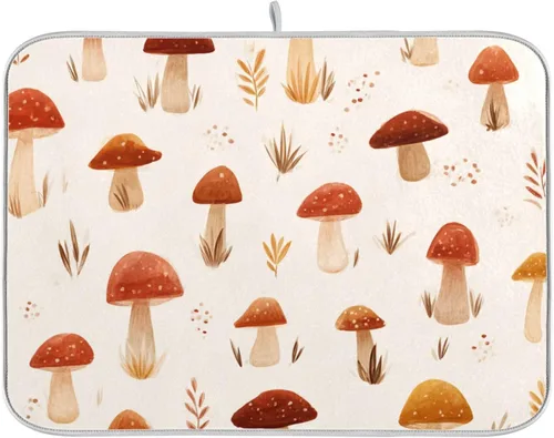 Miniatura 11 de Tapete de secado de platos para encimera de cocina, tapete de secado de platos, tapete escurridor de platos, almohadilla de microfibra absorbente
