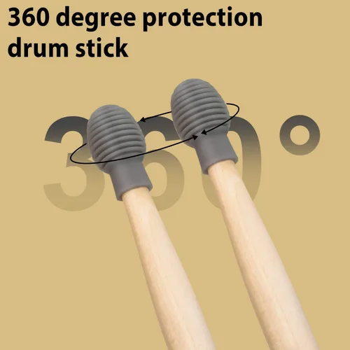 Miniatura 6 de Frienda Paquete de 8 amortiguadores de puntas silenciosas para baquetas silenciosas, puntas de silicona para reemplazar tus almohadillas de práctica