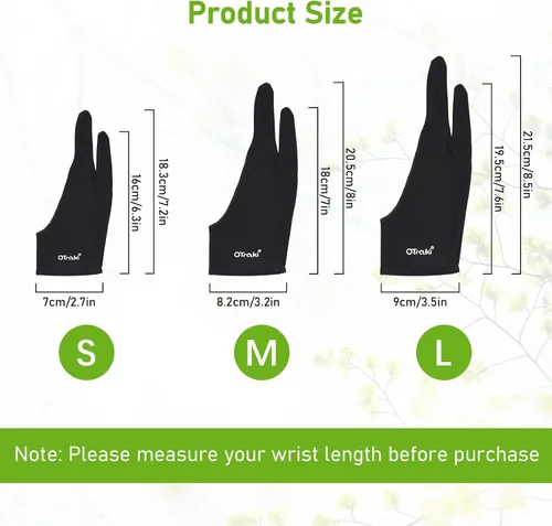 Miniatura 7 de OTraki 4 Pack Artist Drawing Gloves for Digital Tablet Paper Sketching
