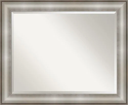 Miniatura 17 de Amanti Art Espejo de baño plateado para sobre el fregadero, espejo de tocador cuadrado de plata imperial de 25 x 25 pulgadas, marco tradicional