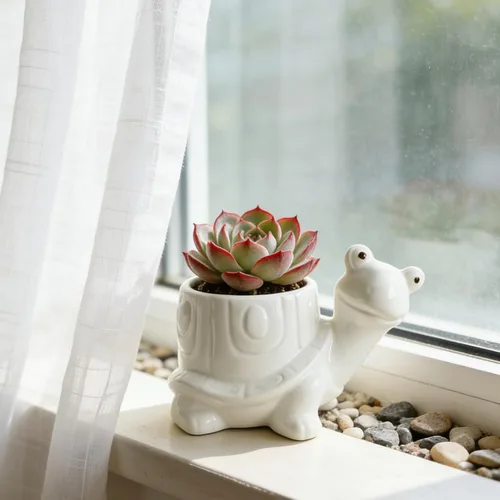 Miniatura 7 de Maceta de cerámica para plantas pequeñas de interior, maceta multiusos para suculentas, soporte para bolígrafos de escritorio, organizador