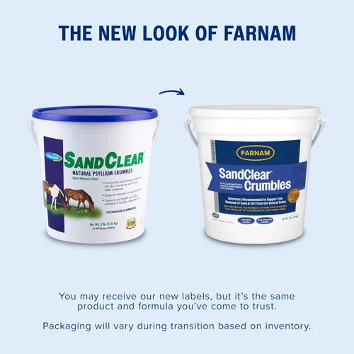 Miniatura 2 de Farnam SandClear Psyllium Crumbles Suplemento para caballos, ayuda a eliminar la arena del colon y apoya la salud digestiva, sabor a manzana/melaza