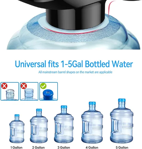 Miniatura 4 de Bomba dispensadora de agua potable de 5 galones, bomba eléctrica automática para botellas de agua potable de 1 a 5 galones para garrafones de agua