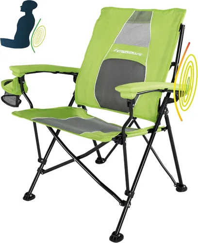 Miniatura 7 de STRONGBACK Elite silla plegable para campamento, césped, silla de descanso, asiento de campamento resistente para el aire libre con soporte lumbar