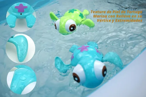 Miniatura 4 de DUCKBOXX XX Juguete de baño de tortugas marinas de natación, sin batería, sin moho, juguete Montessori interactivo para niños de 18 meses (3 piezas)
