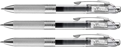 Pentel Energel Infree Bolígrafo de Gel de Tinta Líquida 0,5mm, Punta de Aguja, Tinta Negra, Juego de 5 Bolígrafos (Importado de Japón)
