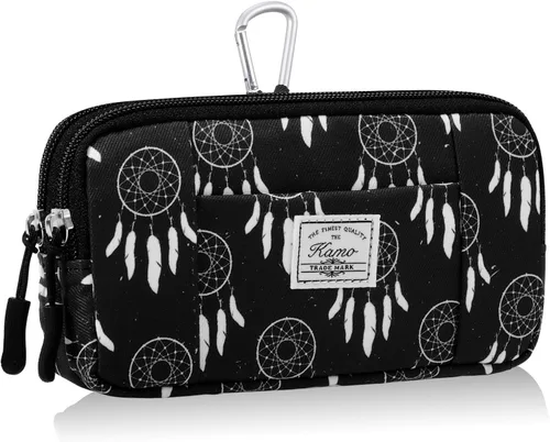 Miniatura 12 de KAMO Funda multiusos de lona horizontal para smartphone, funda para teléfono celular con asa para cinturón, bolsas de cinturón para mujeres, funda
