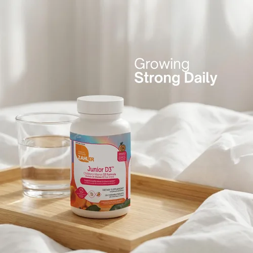 Miniatura 2 de Tabletas masticables de vitamina D3, de 1000IU, para niños. Fácil digestión, con la dosis justa de vitamina D3 para niños de 1000 IU. Con