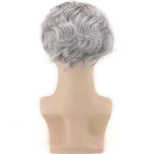 Miniatura 3 de Tupé de cabello humano para hombres de 10 x 8 pulgadas, cabello humano europeo con encaje frontal, línea capilar natural, 0.003 in, piel fina