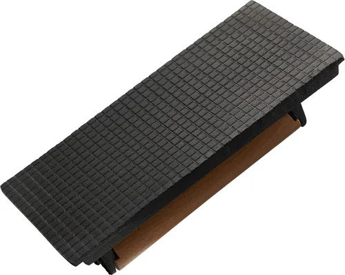 Miniatura 2 de EcoQuality - Prensa rectangular para parrilla con mango de madera de 9 x 5 pulgadas, resistente, prensa de tocino, prensa de hamburguesas, prensa