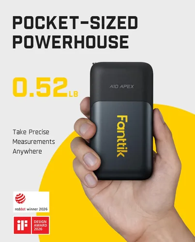 Miniatura 6 de Fanttik A10 Apex - Cinta métrica láser digital 3 en 1 con pantalla a color HD, medición láser recargable de 165 pies y láser de línea cruzada verde