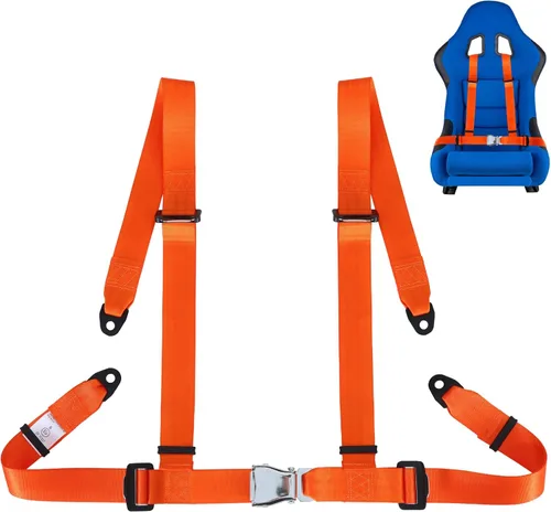 Miniatura 8 de Yakitoko Universal Set de arnés de seguridad de 4 puntos 2" Negro, se adapta a Go Kart, UTV, ATV, carreras