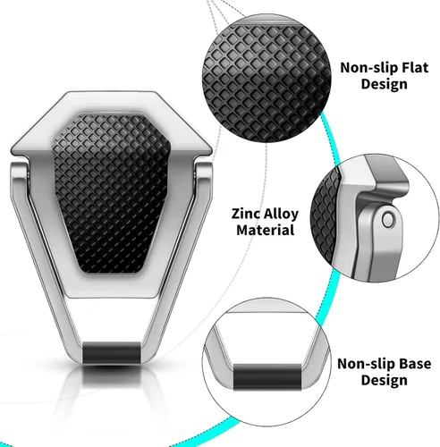 Miniatura 3 de Konohan 4 piezas de soporte portátil para teclado y laptop, mini elevador de teclado de aluminio, plegable y refrigerante, elevador ligero ajustable