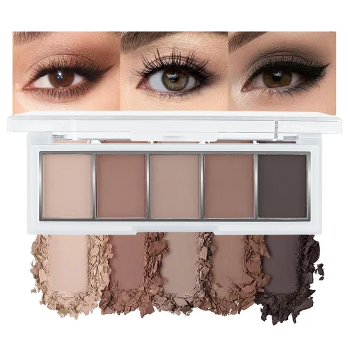 Miniatura 11 de AMY'S DIARY Sombra de ojos mate, Sombra de ojos rosa nude, Polvo ultrafino y ligero, Sombra de ojos y maquillaje de rubor multiusos y mezclable