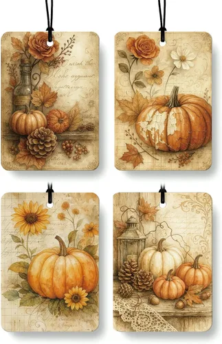 Miniatura 10 de Ambientador de coche para amantes de los libros de fantasmas de Halloween, 4 piezas, retro Spook Ghost Reading Books Ambientador colgante
