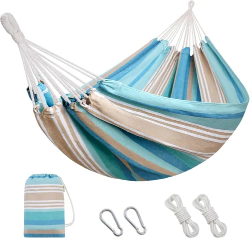 Hamaca brasileña con correas para árboles, hamacas de lona, hamaca portátil con bolsa de transporte para patio trasero, porche, uso en exteriores e