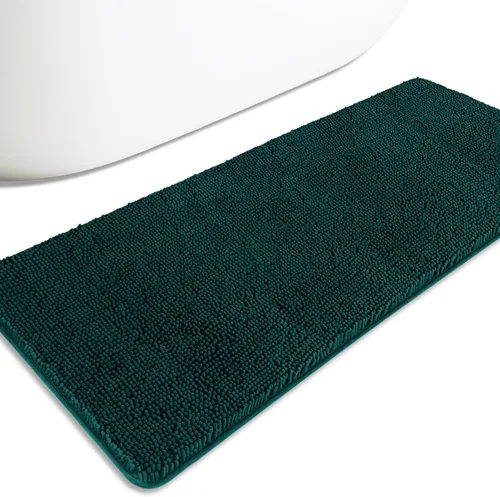 Miniatura 590 de Alfombra de baño pequeña de 12 x 18 pulgadas, lavable y absorbente, antideslizante, alfombra de baño de felpilla gruesa y suave para baño, ducha