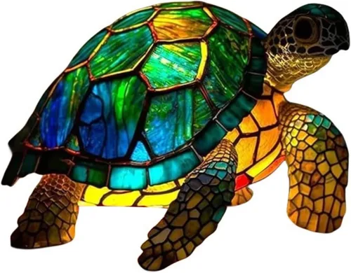Miniatura 9 de Lámpara 3D de Animales, Lámpara de Luz Nocturna de Animales de Vidrio Emplomado Retro, Lámpara de Mesa de Animales Vintage, Lámparas de Animales