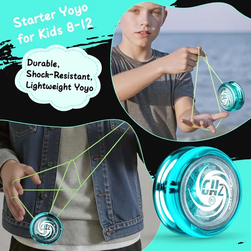 Miniatura 4 de MAGICYOYO Juguetes Yo-Yo en Bucle, D1 Yoyo Responsivo para Principiantes con Cuerdas, Cuerpo de Plástico Ideal para Trucos de Cuerda para Jugadores
