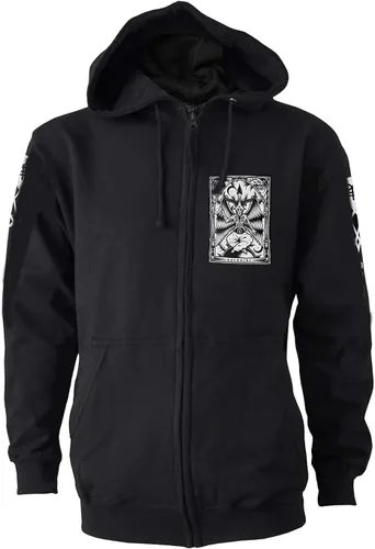 Miniatura 2 de Darkside Clothing Baphomet Sudadera con capucha y cremallera negra