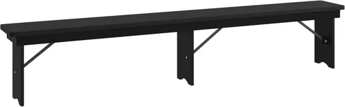 Miniatura 13 de Flash Furniture Hercules Series - Banco plegable de pino macizo rústico de grado comercial de 8 x 12 pies, banco de comedor antiguo de 3 patas