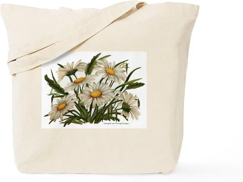 CafePress Daisies - Bolsa de lona natural, estilo victoriano, vintage, reutilizable, bolsa de compras